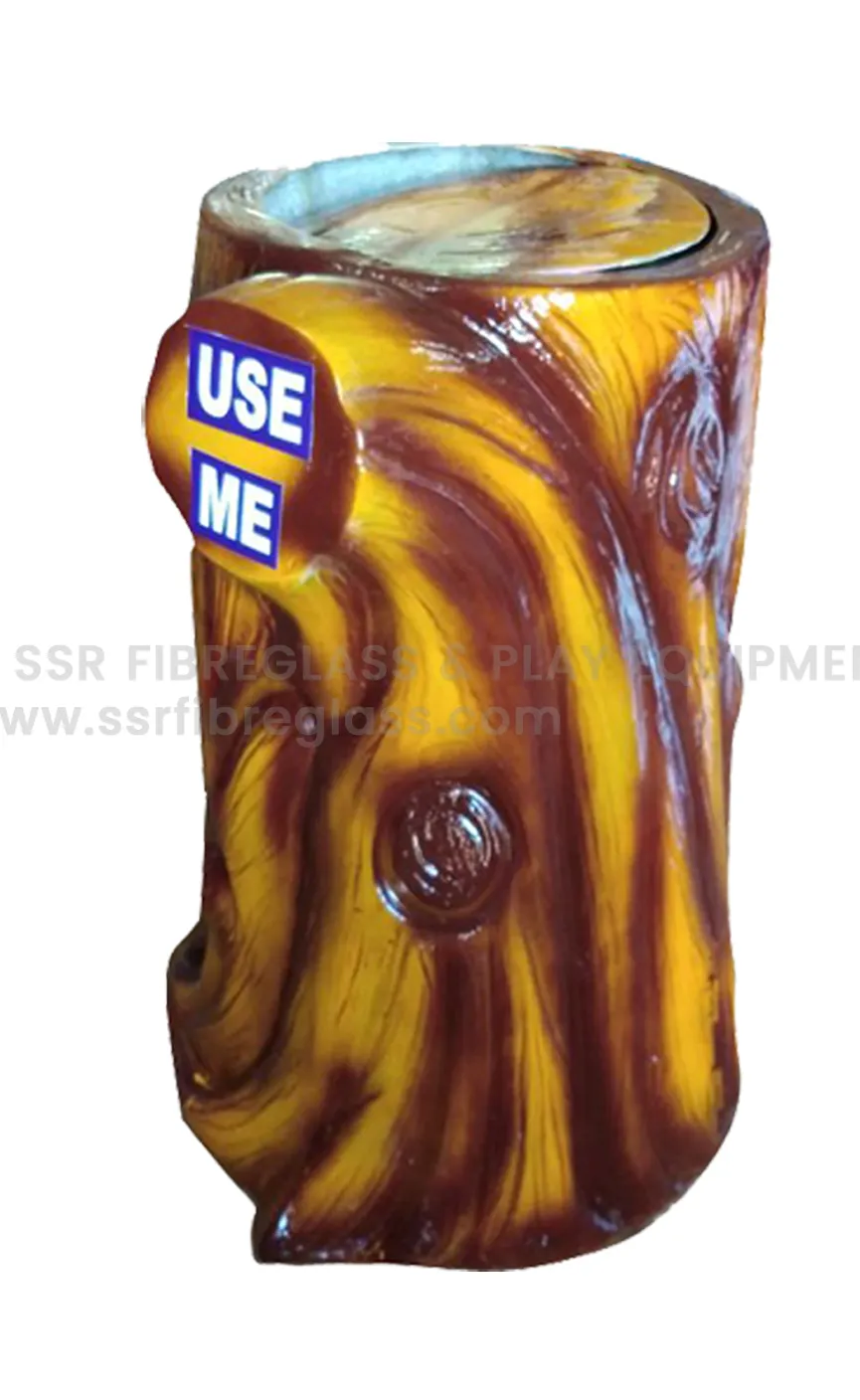 Wooden Trunk Dust Bin